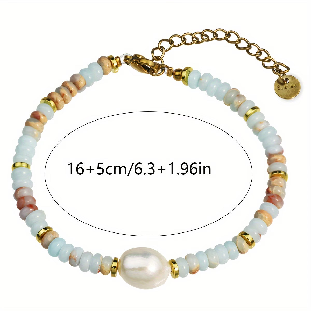 Elegant Turquoise Pearl Bracelet