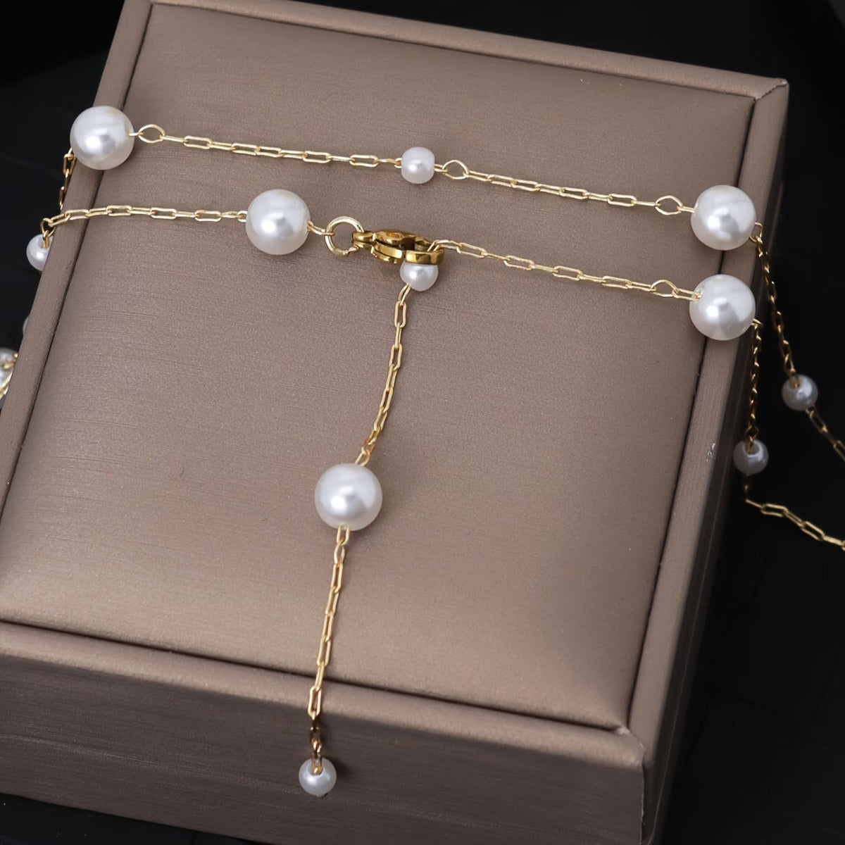 Sophisticated Pearl Drop Necklace