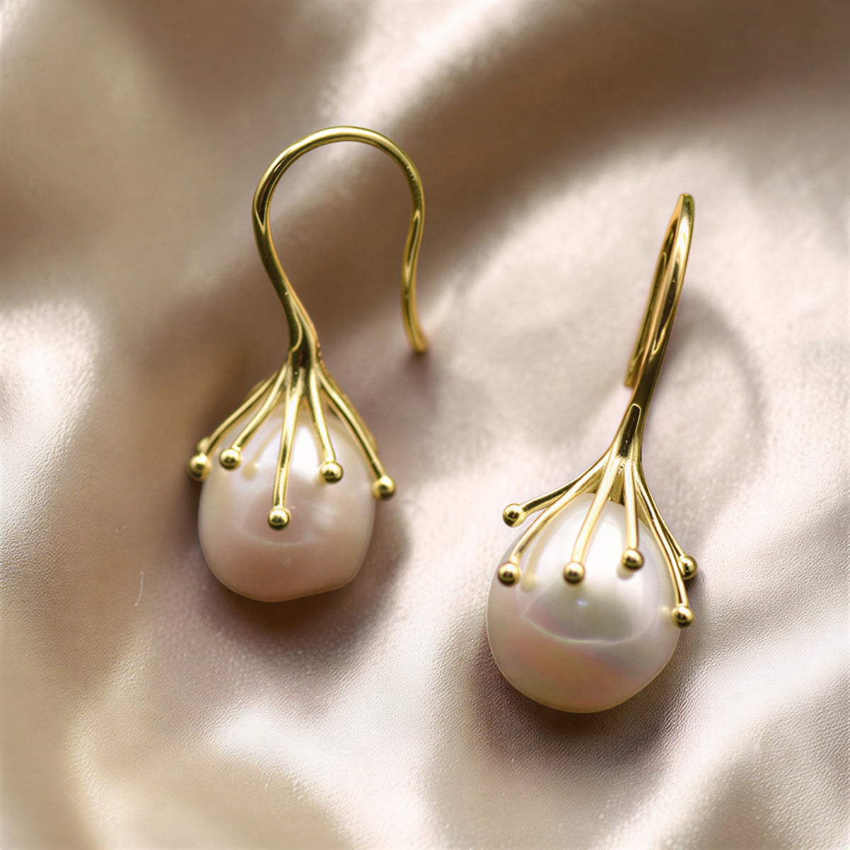 Sophisticated Baroque Pearl Drop Earrings