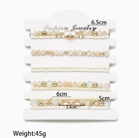 Elegant Pearl Stacking Bracelet Set