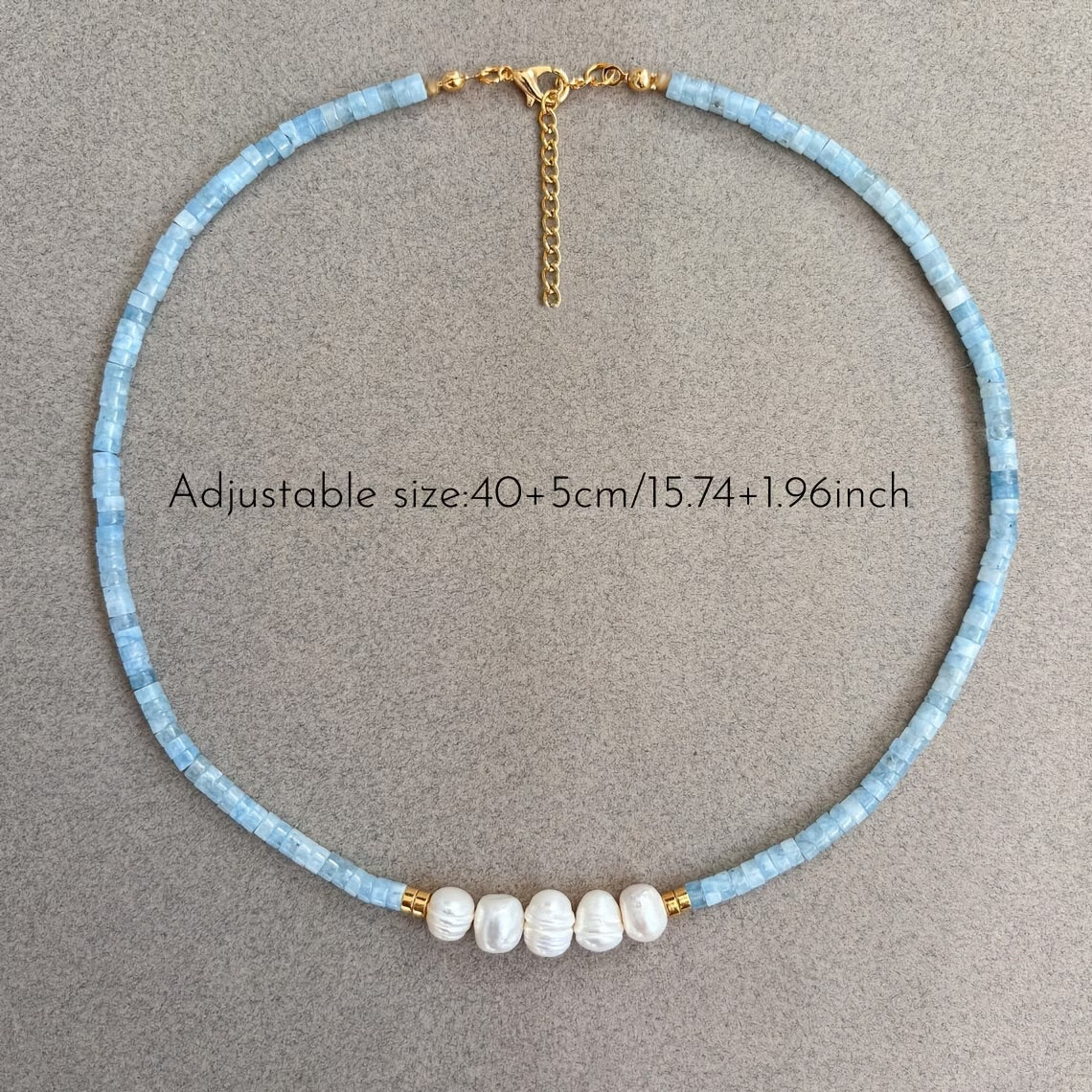 Elegant Aquamarine Pearl Necklace