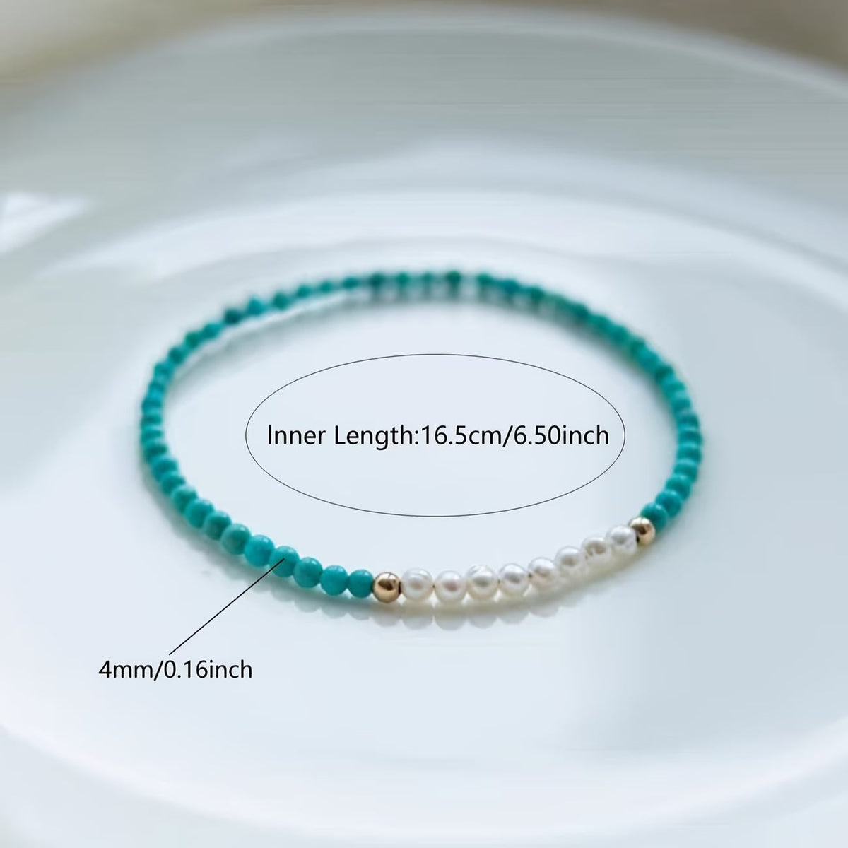 Elegant Turquoise Pearl Bracelet