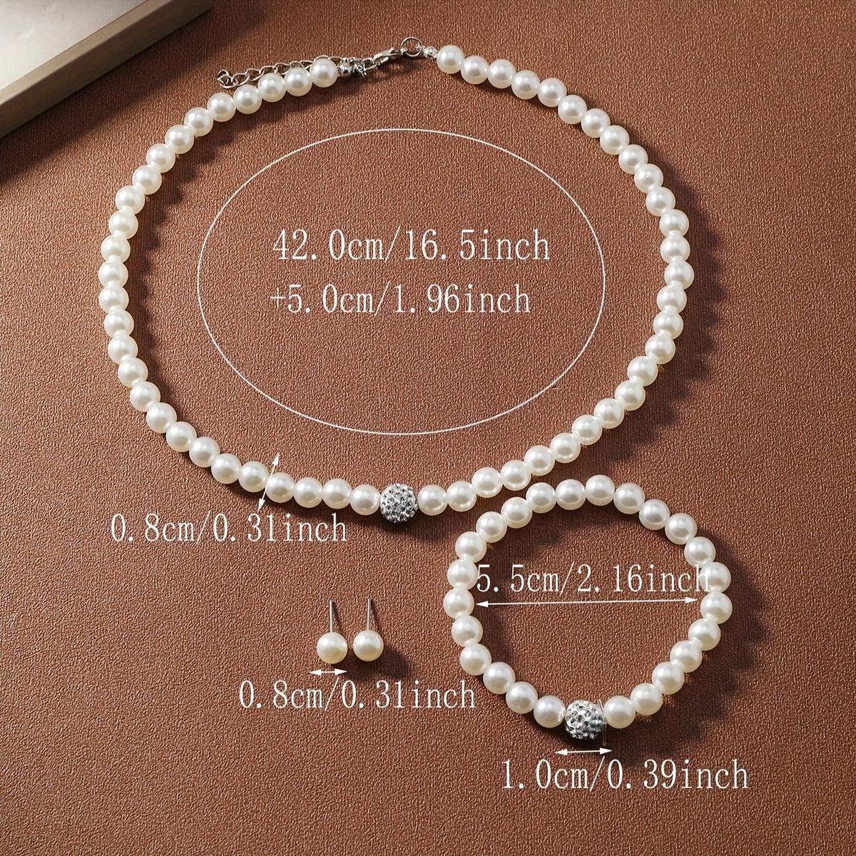 Elegant Faux Pearl Jewelry Set