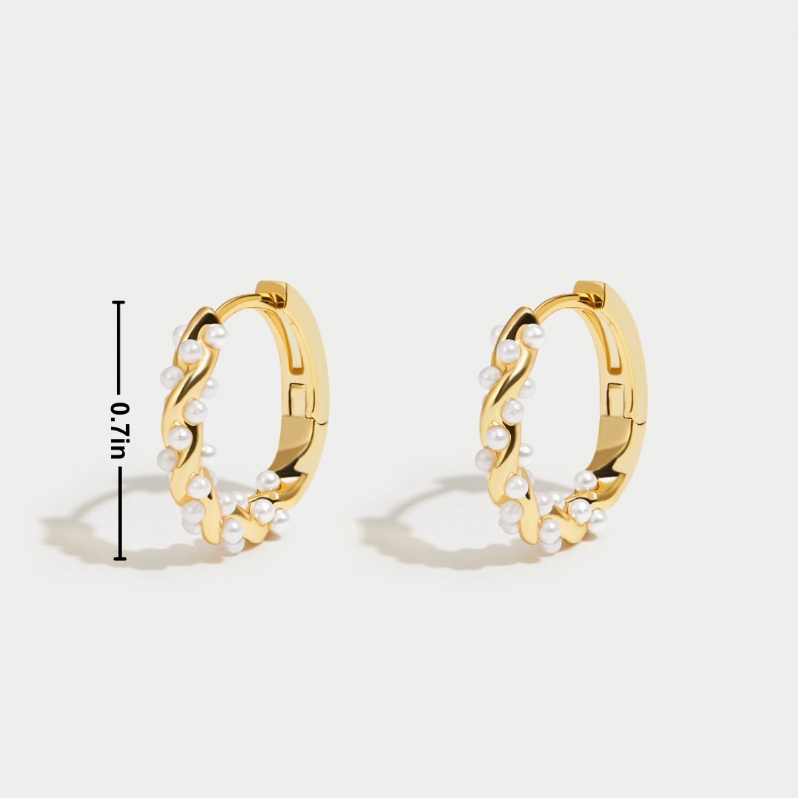 Sophisticated Twirled Pearl Hoop Earrings