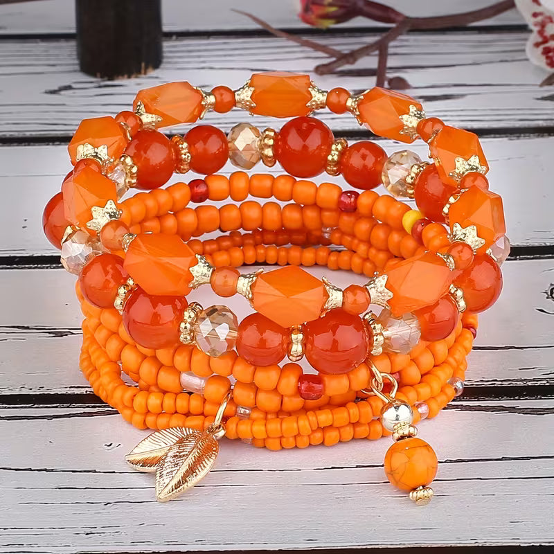 Elegant Pearl Layered Bracelet Set