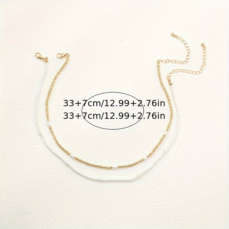 Elegant Layered Gold & Pearl Necklace