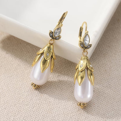 Elegant Vintage-Inspired Pearl Earrings