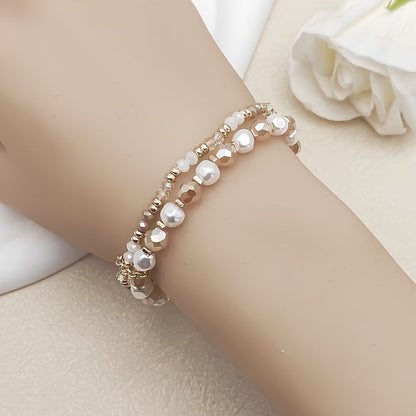 Elegant Turquoise Pearl Bracelet Set