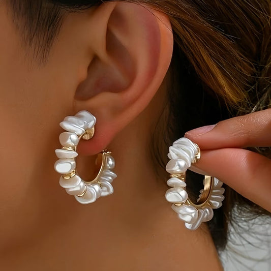 Elegant Chunky Pearl Earrings