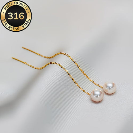 Elegant Pearl Drop Earrings