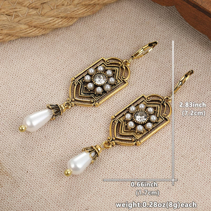 Elegant Vintage-Inspired Pearl Earrings