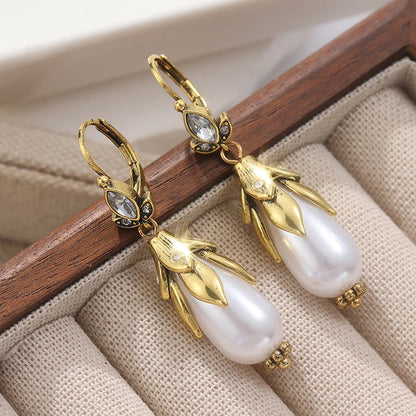 Elegant Vintage-Inspired Pearl Earrings