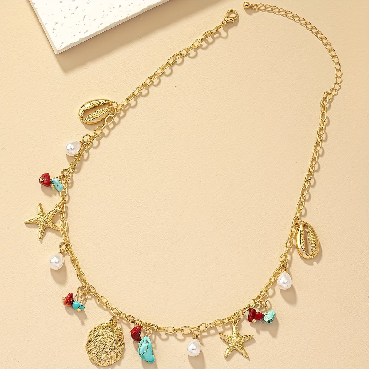 Elegant Pearl and Turquoise Shell Bracelet