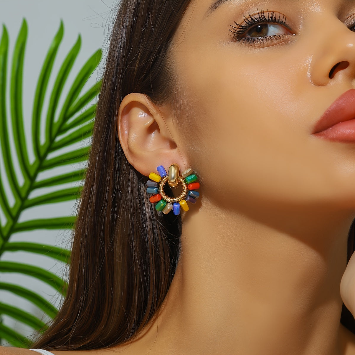 Elegant Pearl Beaded Fan Earrings