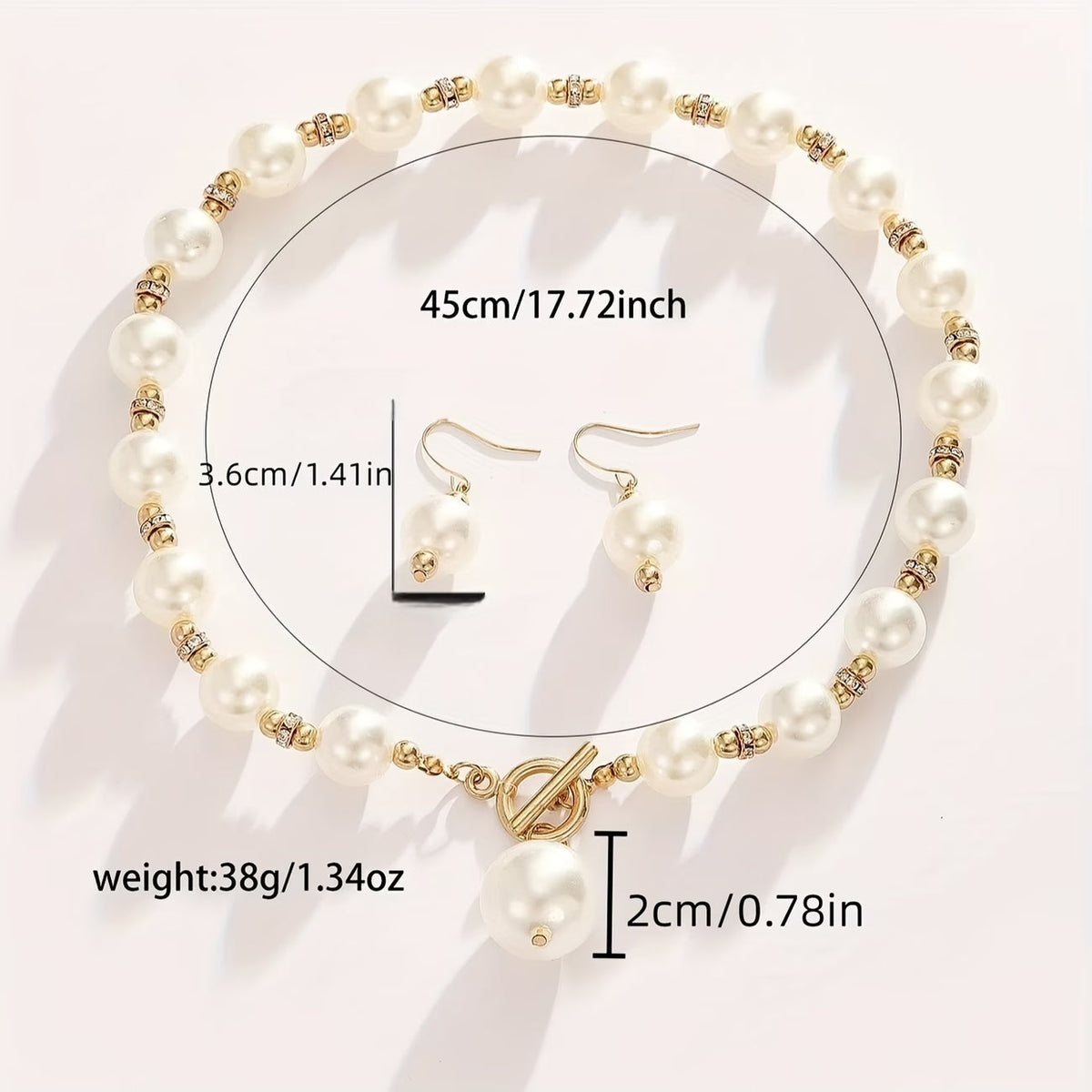 Elegant Chunky Pearl Necklace Set