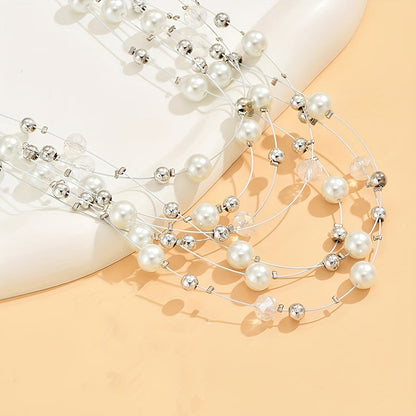 Elegant Multi-Layered Pearl Set