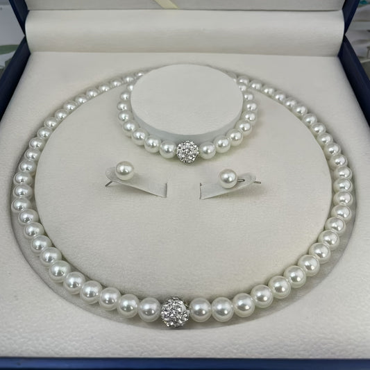 Elegant Faux Pearl Jewelry Set