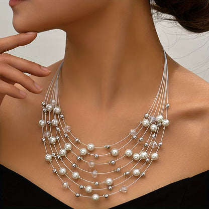 Elegant Multi-Layered Pearl Set