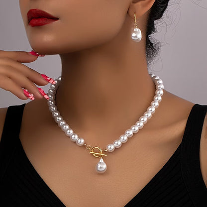 Elegant Vintage Pearl Necklace Set