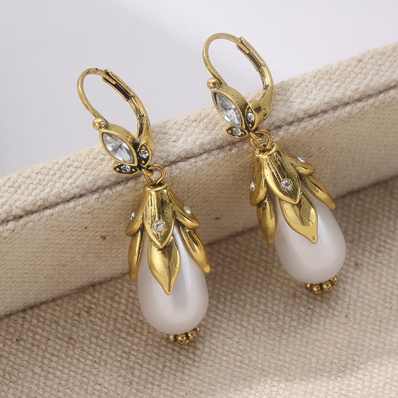 Elegant Vintage-Inspired Pearl Earrings