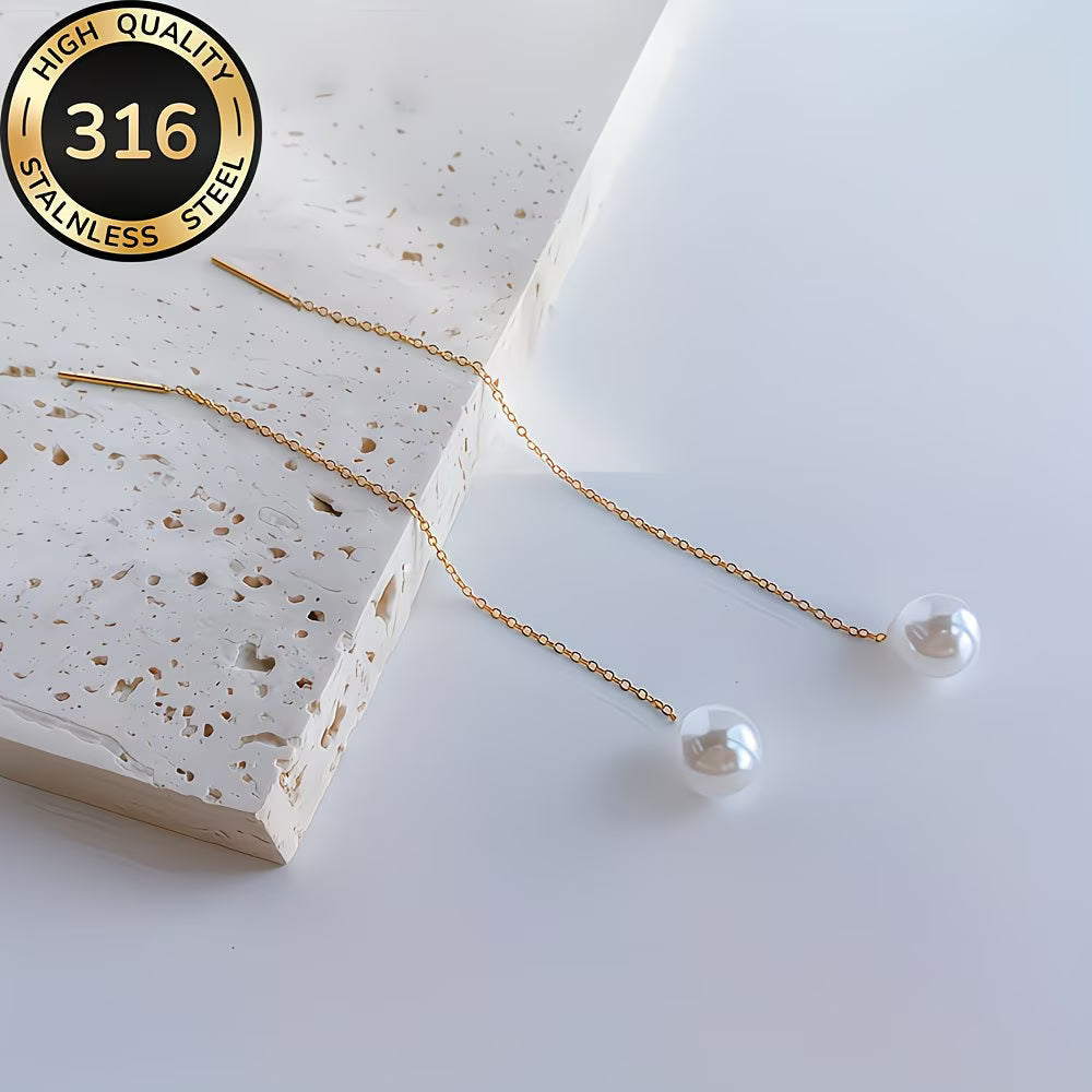 Elegant Pearl Drop Earrings