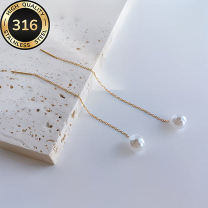 Elegant Pearl Drop Earrings