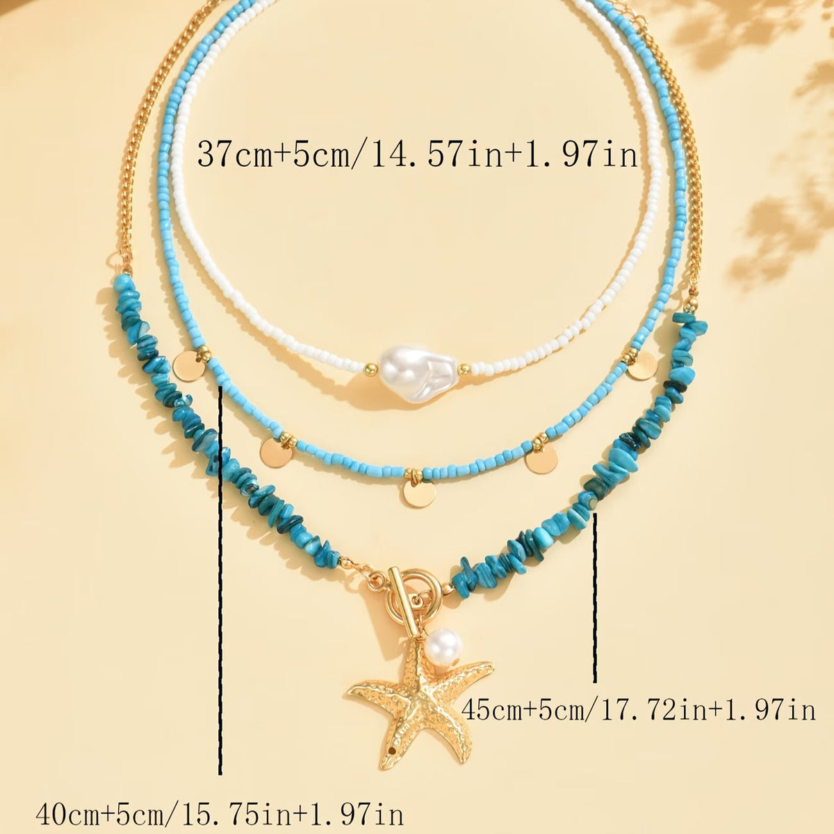 Elegant Pearl and Turquoise Coastal Necklace