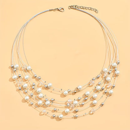 Elegant Multi-Layered Pearl Set