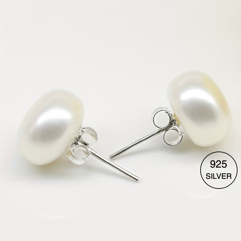 Elegant Classic Pearl Stud Earrings