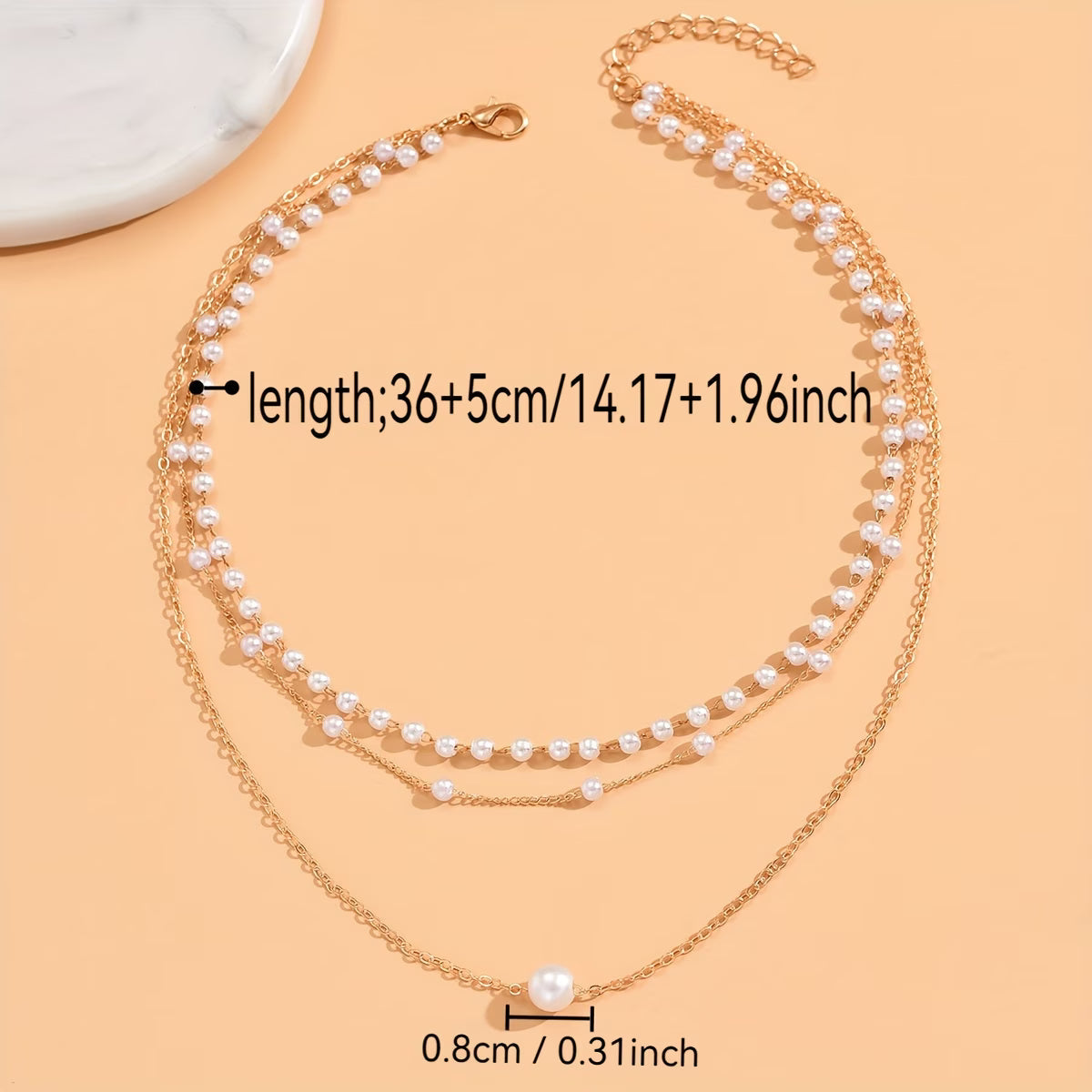 Sophisticated Layered Pearl Necklace