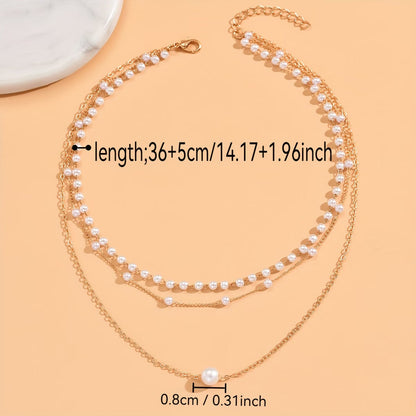 Sophisticated Layered Pearl Necklace
