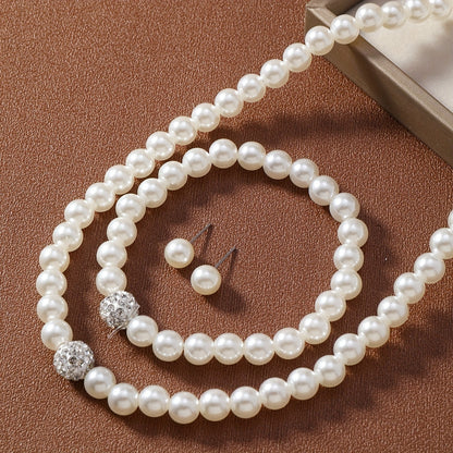 Elegant Faux Pearl Jewelry Set