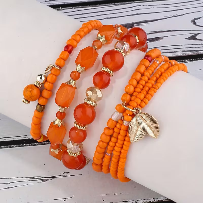 Elegant Pearl Layered Bracelet Set