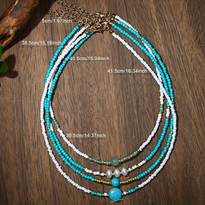 Sophisticated Pearl and Turquoise Bracelet Set