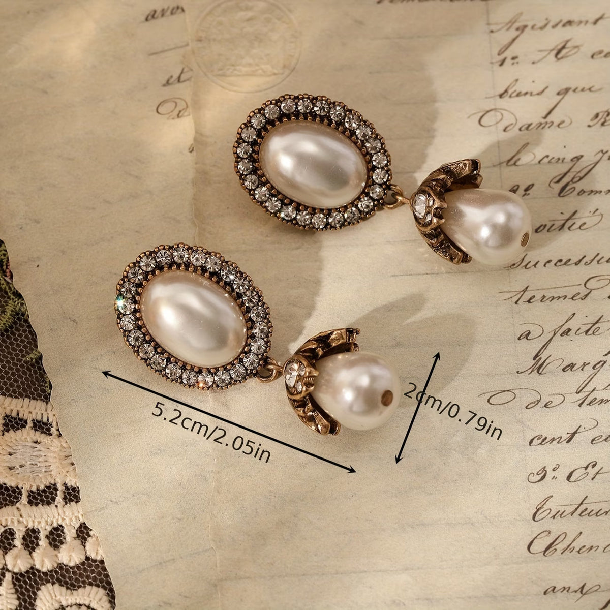 Elegant Vintage-Inspired Pearl Drop Earrings