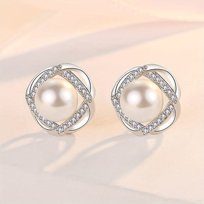 Elegant Pearl Swirl Jewelry Set