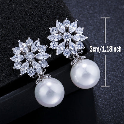 Elegant Pearl Drop Clip Earrings