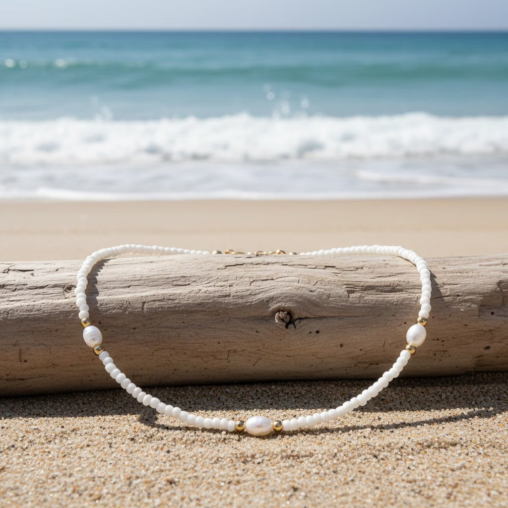 Elegant Pearl Beaded Necklace