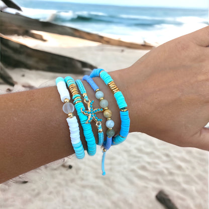 Elegant Pearl Coastal Bracelet Set
