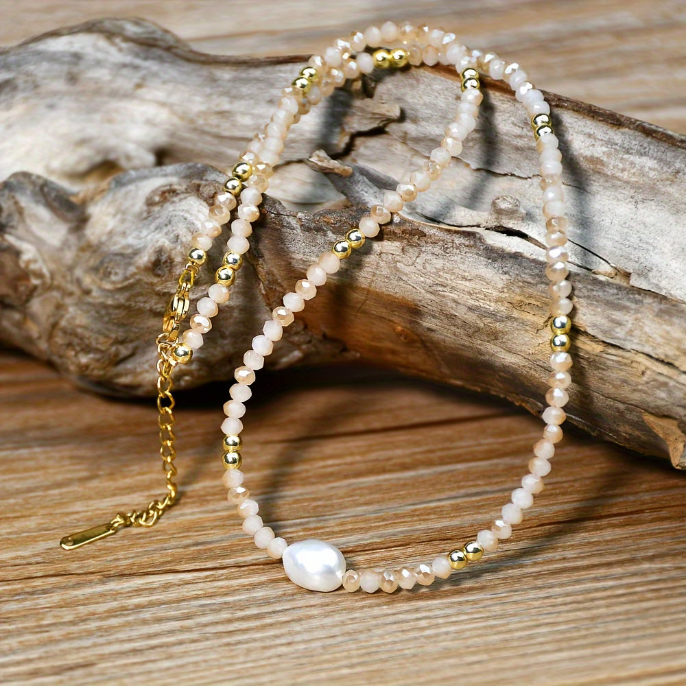 Elegant Pearl Necklace with Extender