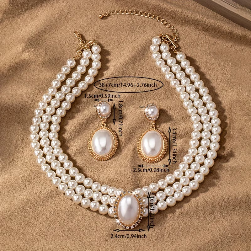 Timeless Pearl Strand Necklace Set