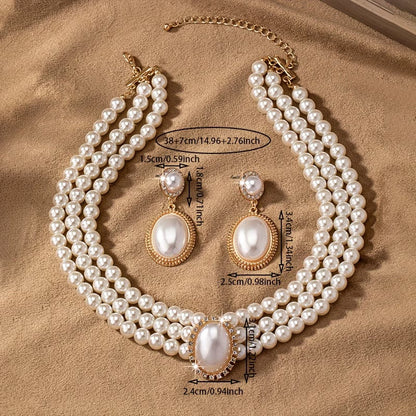 Timeless Pearl Strand Necklace Set
