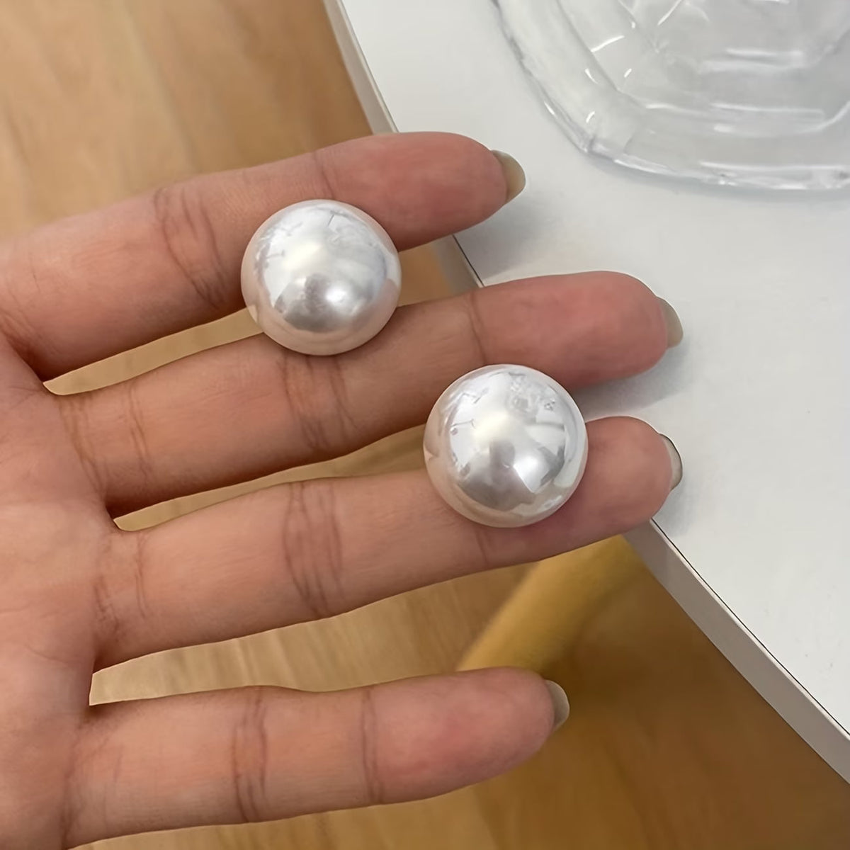 Elegant Pearl Stud Earrings