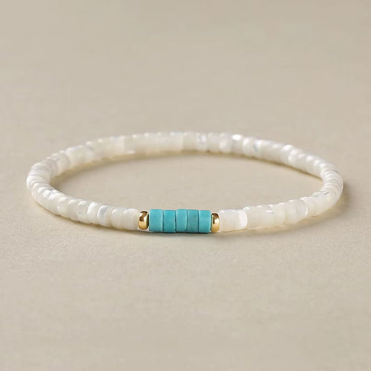 Elegant Turquoise Pearl Bracelet