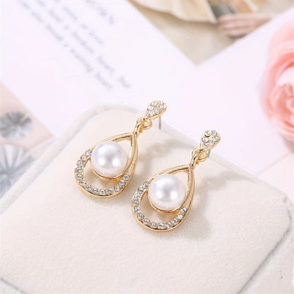 Elegant Pearl Drop Jewelry Set