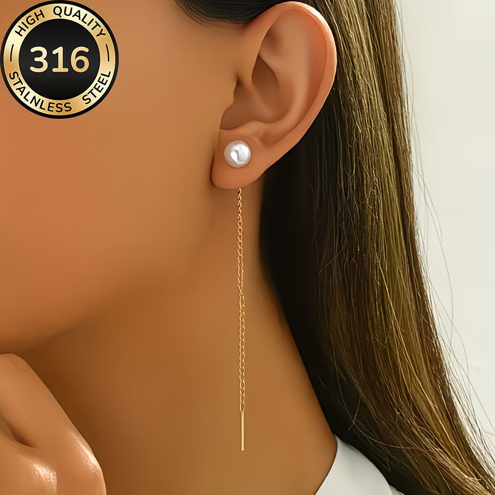 Elegant Pearl Drop Earrings