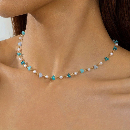 Elegant Pearl and Turquoise Bead Bracelet