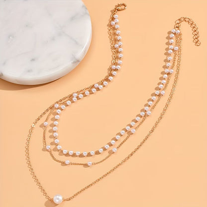 Sophisticated Layered Pearl Necklace