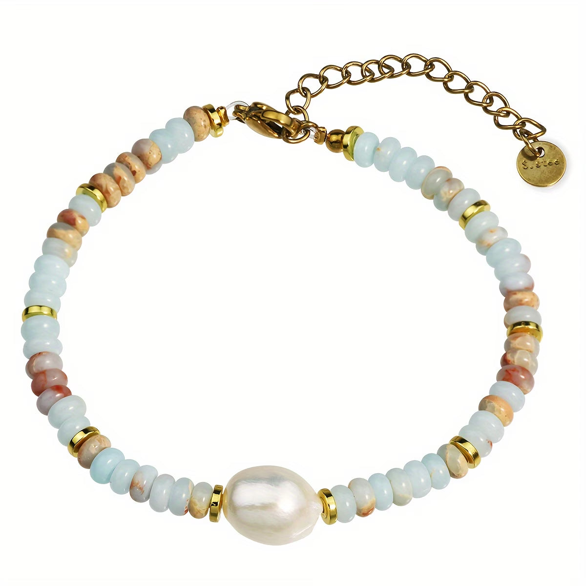 Elegant Turquoise Pearl Bracelet