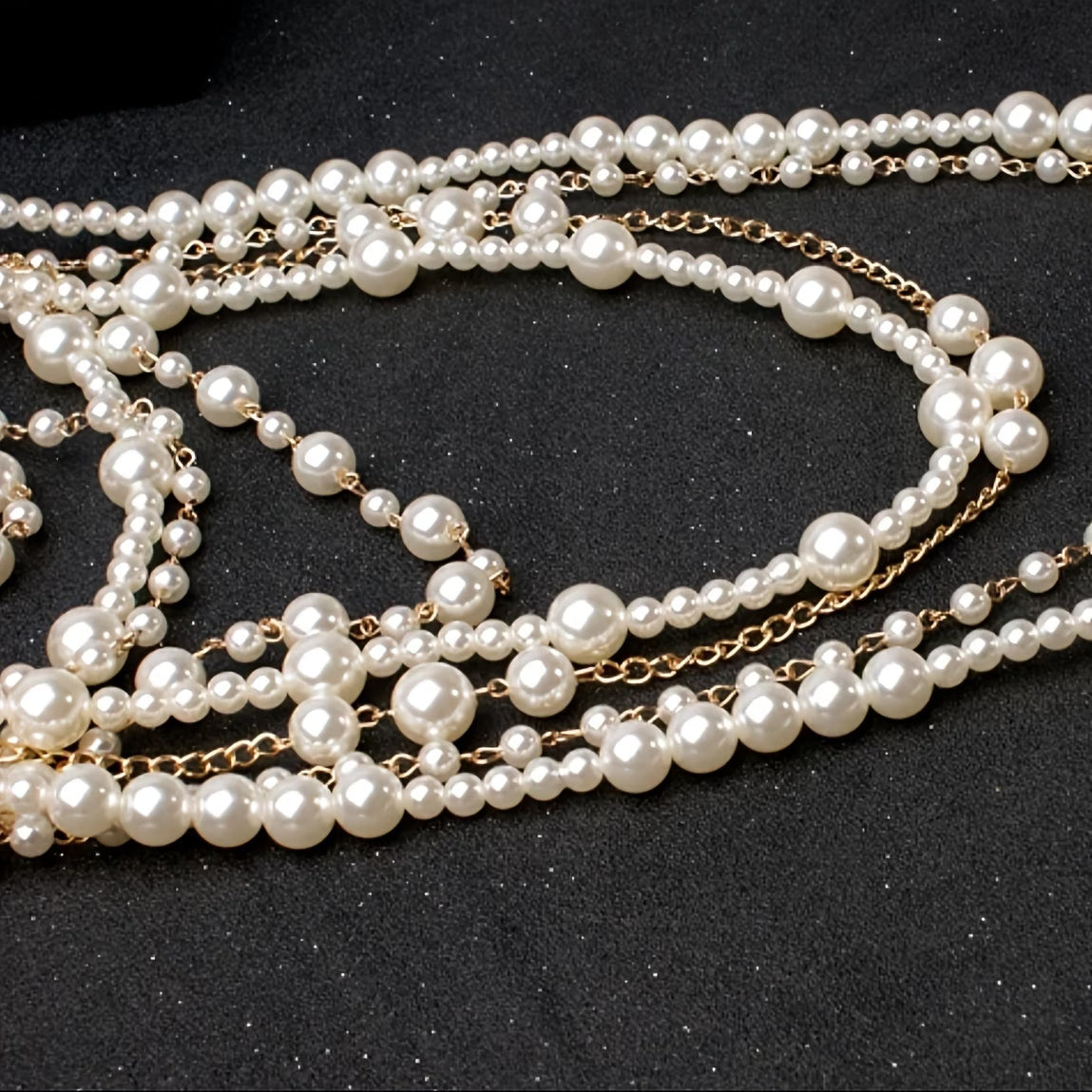 Elegant Layered Pearl Statement Set